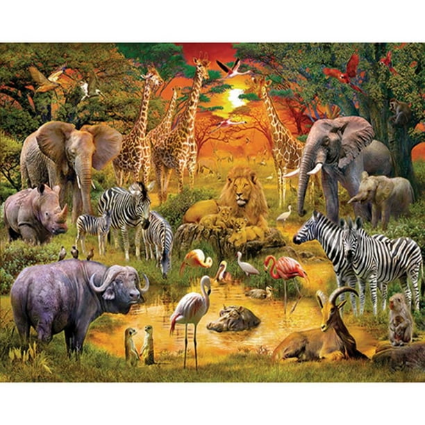 Animal Wildlife Puzzles Ravensburger King of The Savannah 300 Piece Jigsaw Puzzle for Adults & Kids Age 10 Years Up Exclusive Elephant 